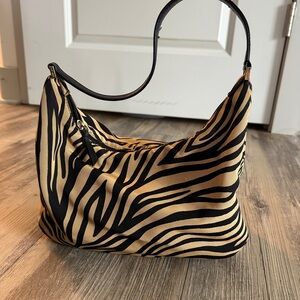 Kate Spade Zebra Print Shoulder Bag in Black and Tan